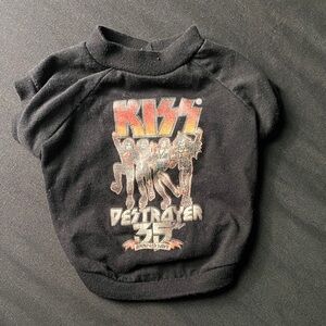 Kiss Black Short Sleeve dog Tee with Red & Yellow Logo